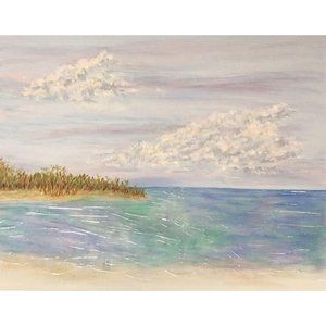 Toes in the Sand Original Acrylic Painting 11x14